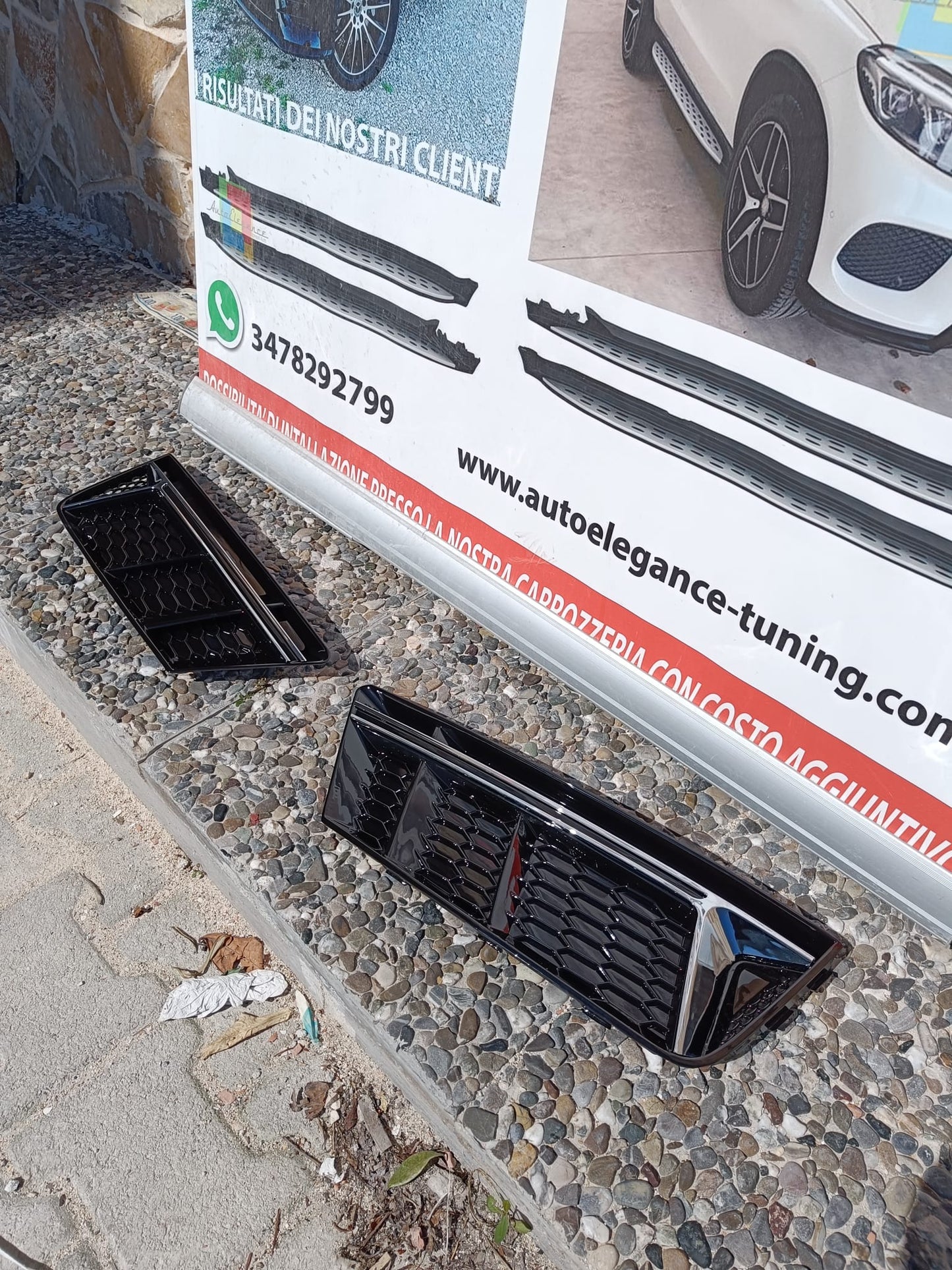 AUDI A4 B9 2015+ GRIGLIE FENDINEBBIA PER PARAURTI STANDARD NIDO D'APE RS4 AUTOELEGANCERICAMBI