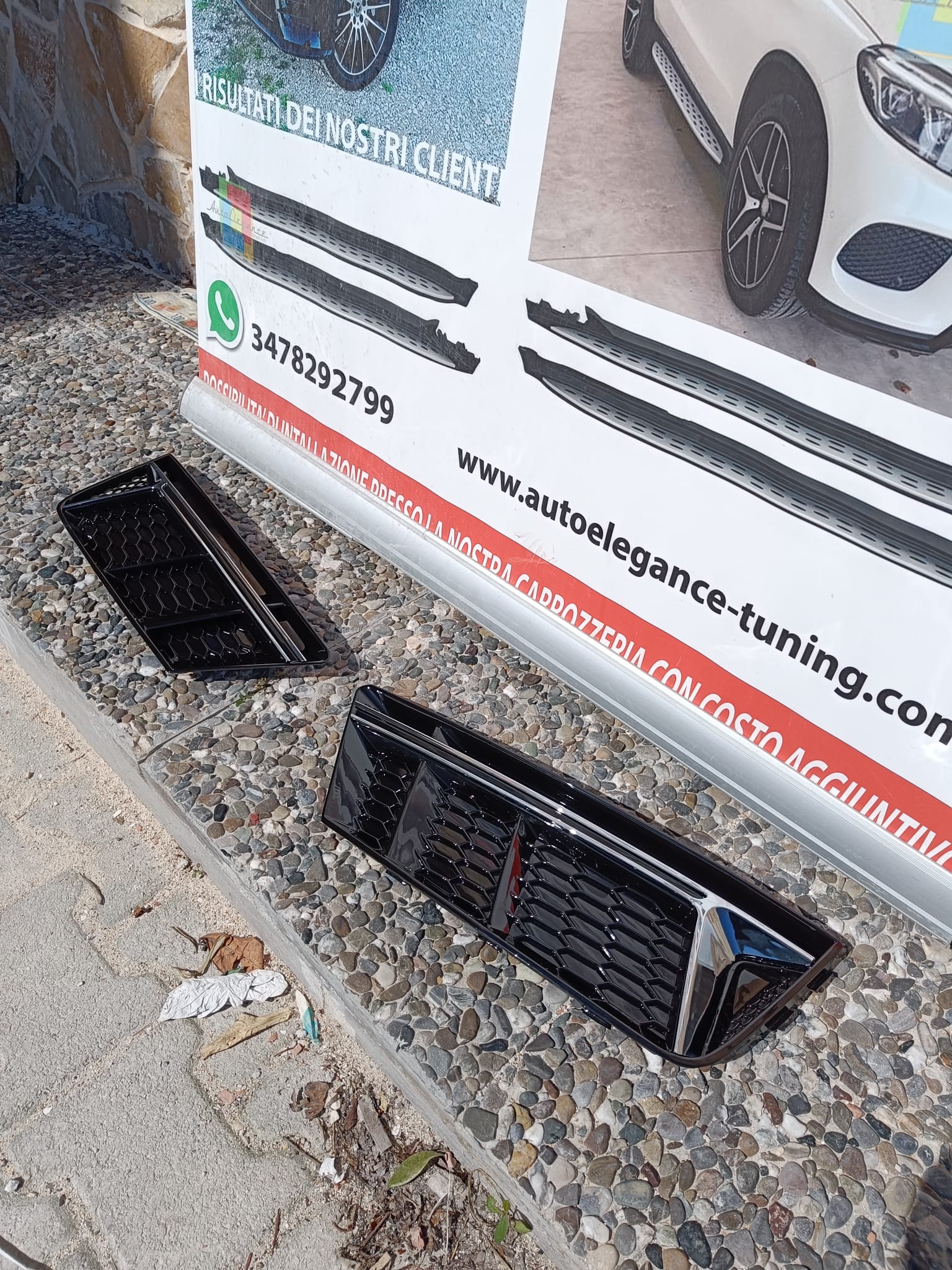 AUDI A4 B9 2015+ GRIGLIE FENDINEBBIA PER PARAURTI STANDARD NIDO D'APE RS4 AUTOELEGANCERICAMBI