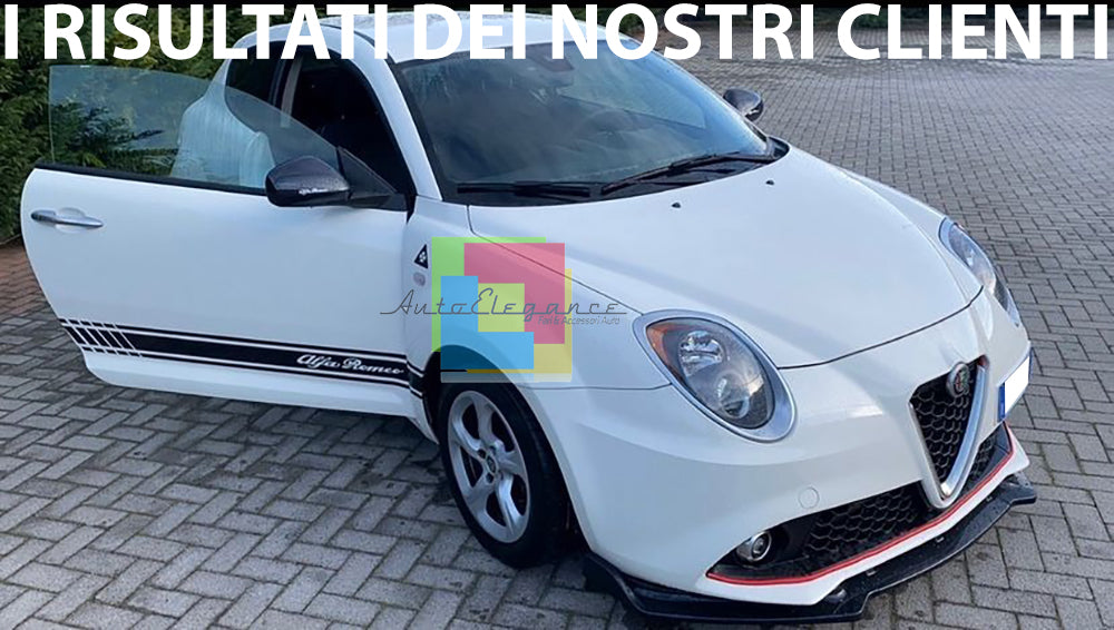 ALFA ROMEO MITO 2008+ SPOILER LAMA SOTTO PARAURTI ANTERIORE ABS NERO SPLITTER AUTOELEGANCERICAMBI