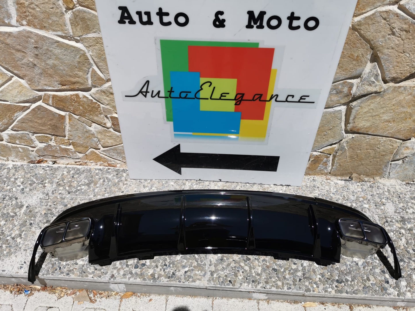 MERCEDES CLA W117 2013-2018 REAR DIFFUSER ABS AMG MUFFLERS A45