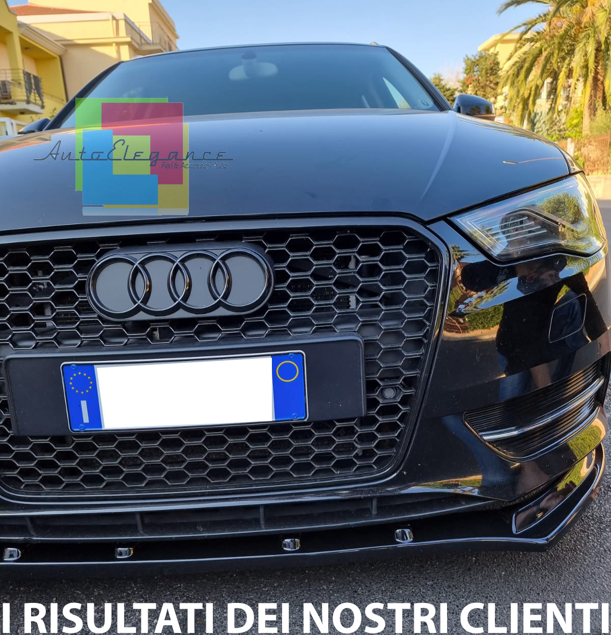 FRONT BUMPER SPLITTER FOR AUDI A3 8V STANDARD 2012-2015 ABS SPOILER