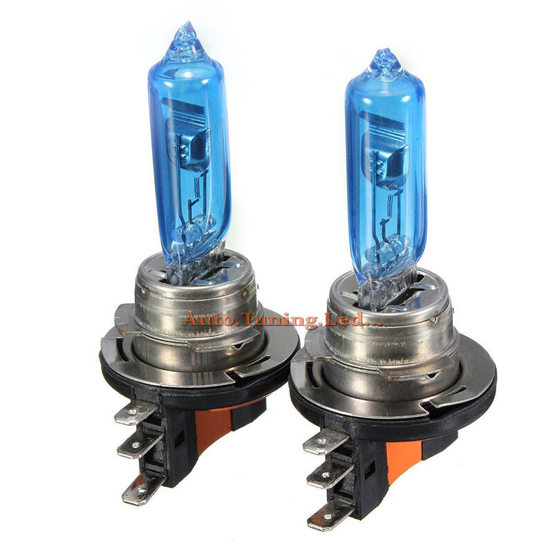 COPPIA LAMPADE H15 55W 12V BLU XENON DIURNE ABBAGLIANTI POSIZIONI ANABBAGLIANTI AUTOELEGANCERICAMBI