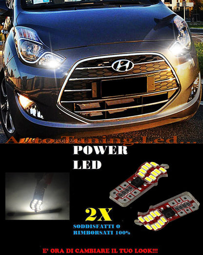 LUCI POSIZIONE HYUNDAI IX20 2010+ CANBUS T10 BIANCO 20 LED SUPER QUALITA