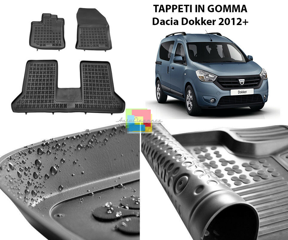 DACIA DOKKER 2012 IN POI TAPPETINI AUTO IN GOMMA - TAPPETI TOP QUALITA -1 AUTOELEGANCERICAMBI
