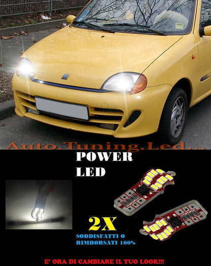 LUCI POSIZIONE FIAT 600 CANBUS T10 BIANCO 20 LED SUPER QUALITA