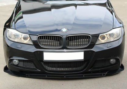 BMW SERIE 3 E90 E91 SPLITTER SOTTO PARAURTI ANTERIORE NERO LUCIDO LOOK RS AUTOELEGANCERICAMBI