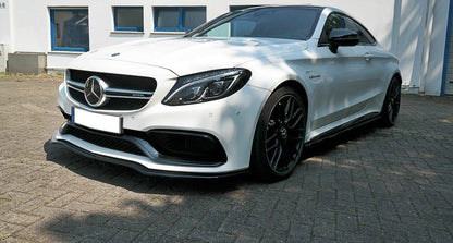 MERCEDES C C205 C63 AMG 2015-2018 FRONT BUMPER BLACK SPLITTER BLADE