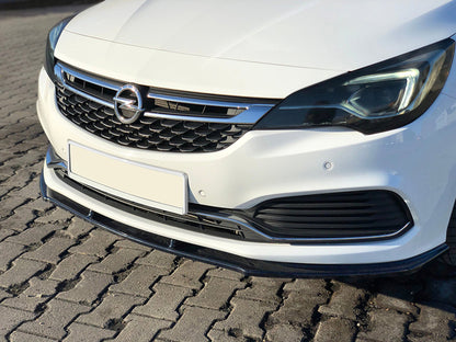 OPEL ASTRA K 2015+ FRONT BUMPER SPOILER ABS BLACK SPLITTER