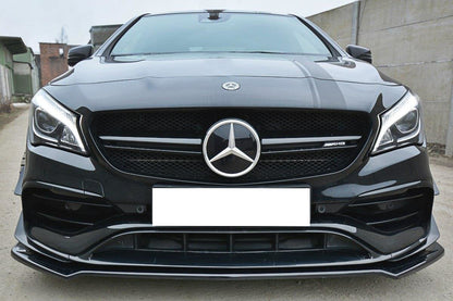 BLADE FOR MERCEDES CLA W117 2017+ UNDER FRONT BUMPER GLOSSY BLACK SPLITTER