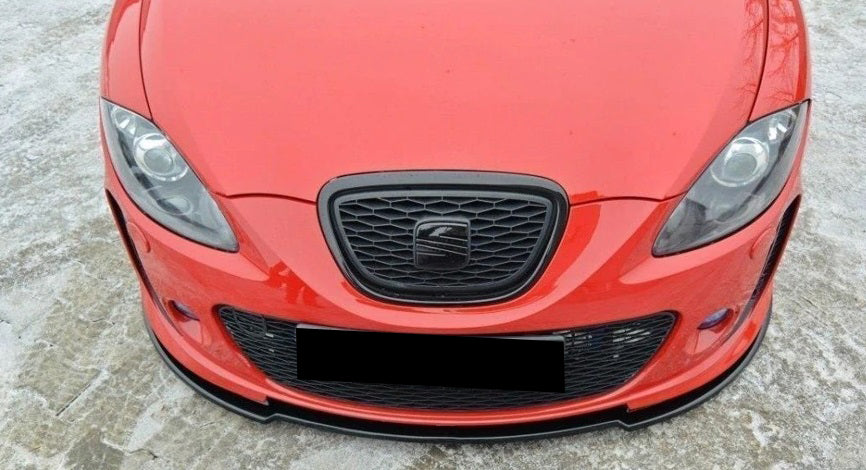 UNDER FRONT BUMPER SUITABLE FOR SEAT LEON 1P ABS SPORT BLACK LIP SPLITTER