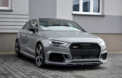 SPLITTER AUDI A3 8V RS3 2016+ SOTTO PARAURTI ANTERIORE ABS NERO LUCIDO LAMA
