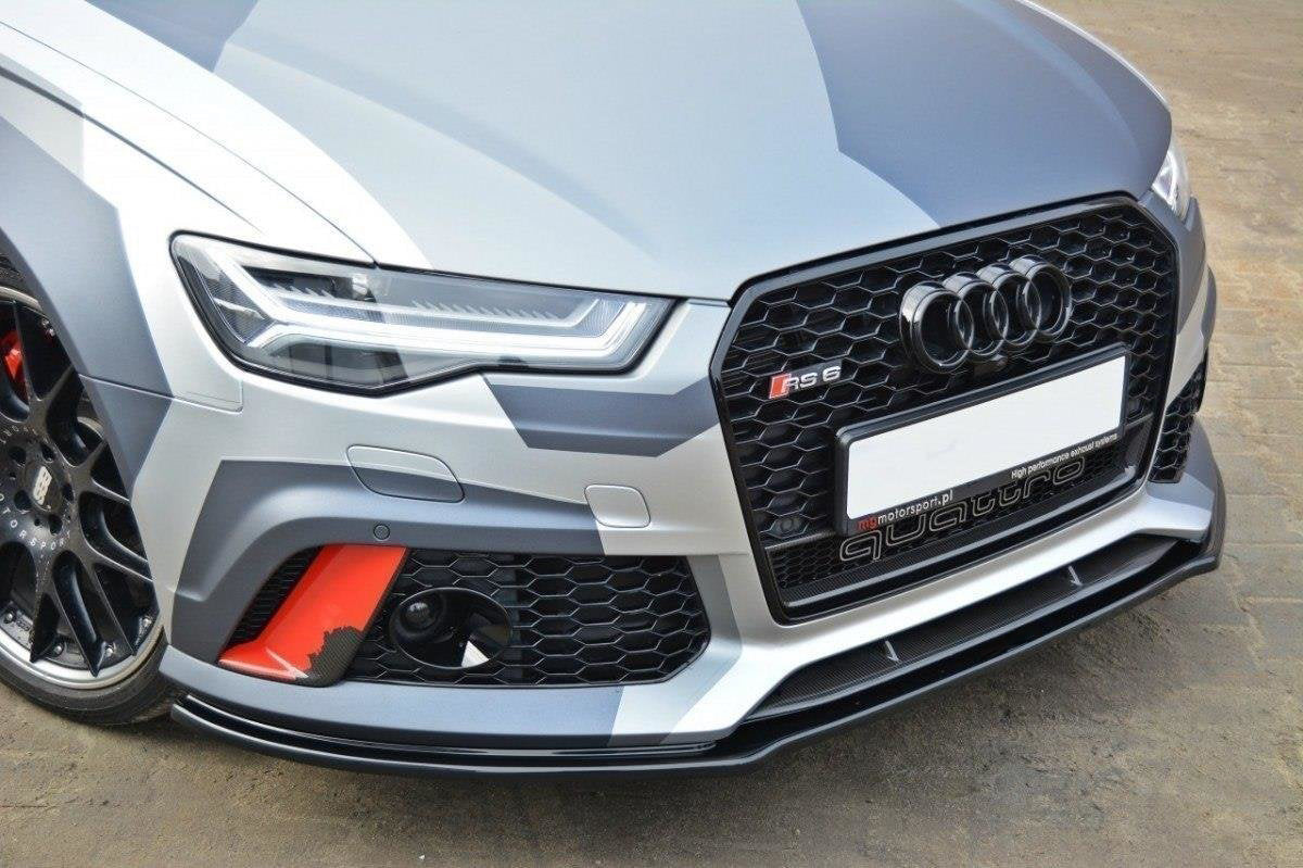FRONT BUMPER UNDER AUDI A6 4G C7 RS6 2011-2018 SPLITTER ABS BLACK 0021