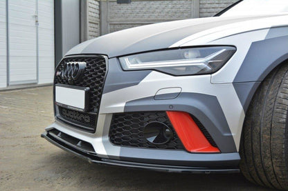 FRONT BUMPER UNDER AUDI A6 4G C7 RS6 2011-2018 SPLITTER ABS BLACK 0021
