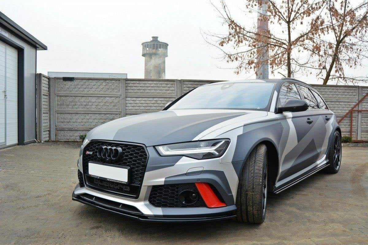 FRONT BUMPER UNDER AUDI A6 4G C7 RS6 2011-2018 SPLITTER ABS BLACK 0021