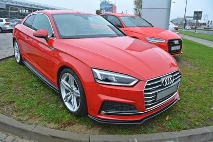 SPLITTER AUDI A5 F5 SLINE 2015+ UNDER FRONT BUMPER ABS GLOSSY BLACK BLADE