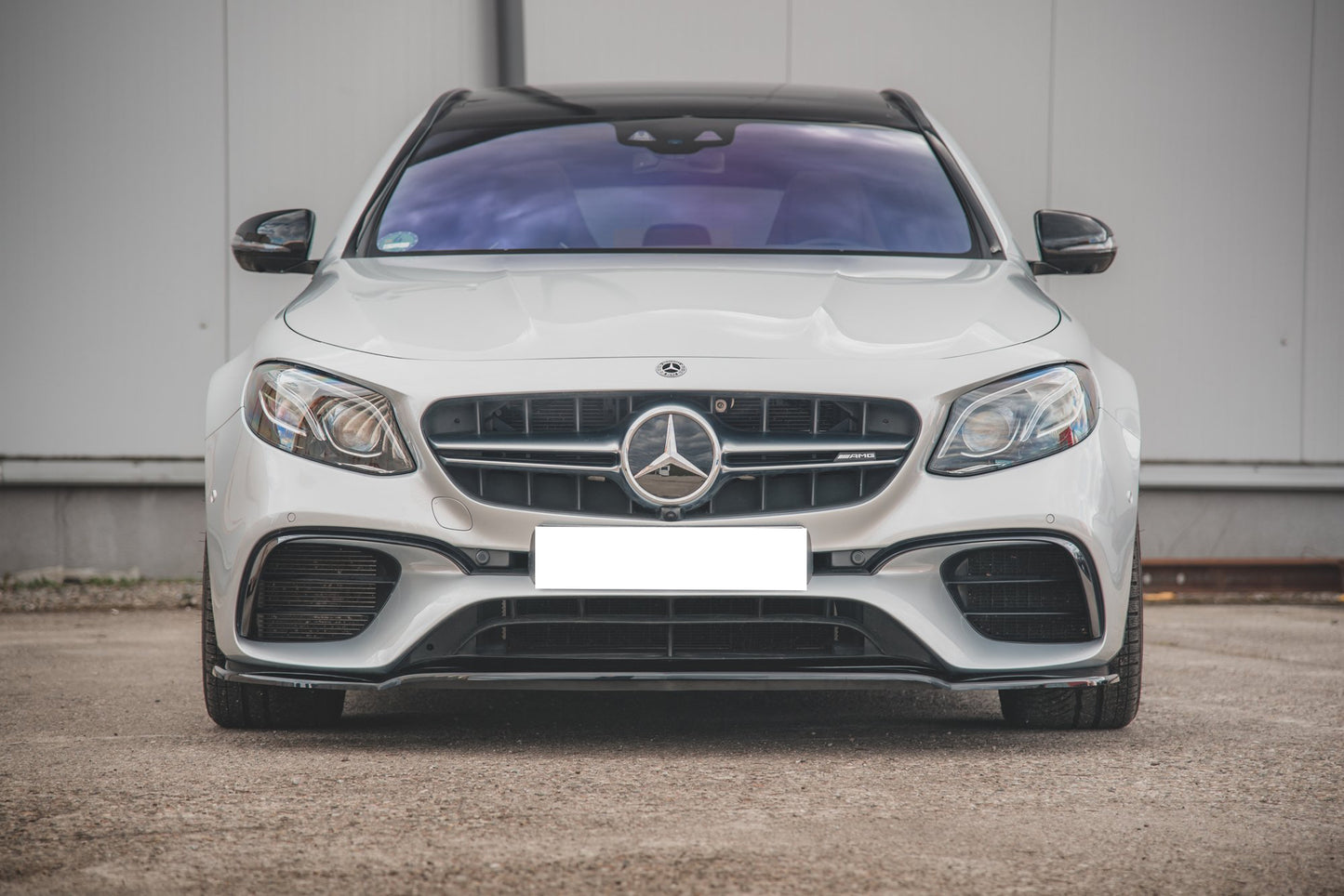 MERCEDES E W213 S213 E63 FRONT SPLITTER UNDER BUMPER ABS GLOSS BLACK 0012