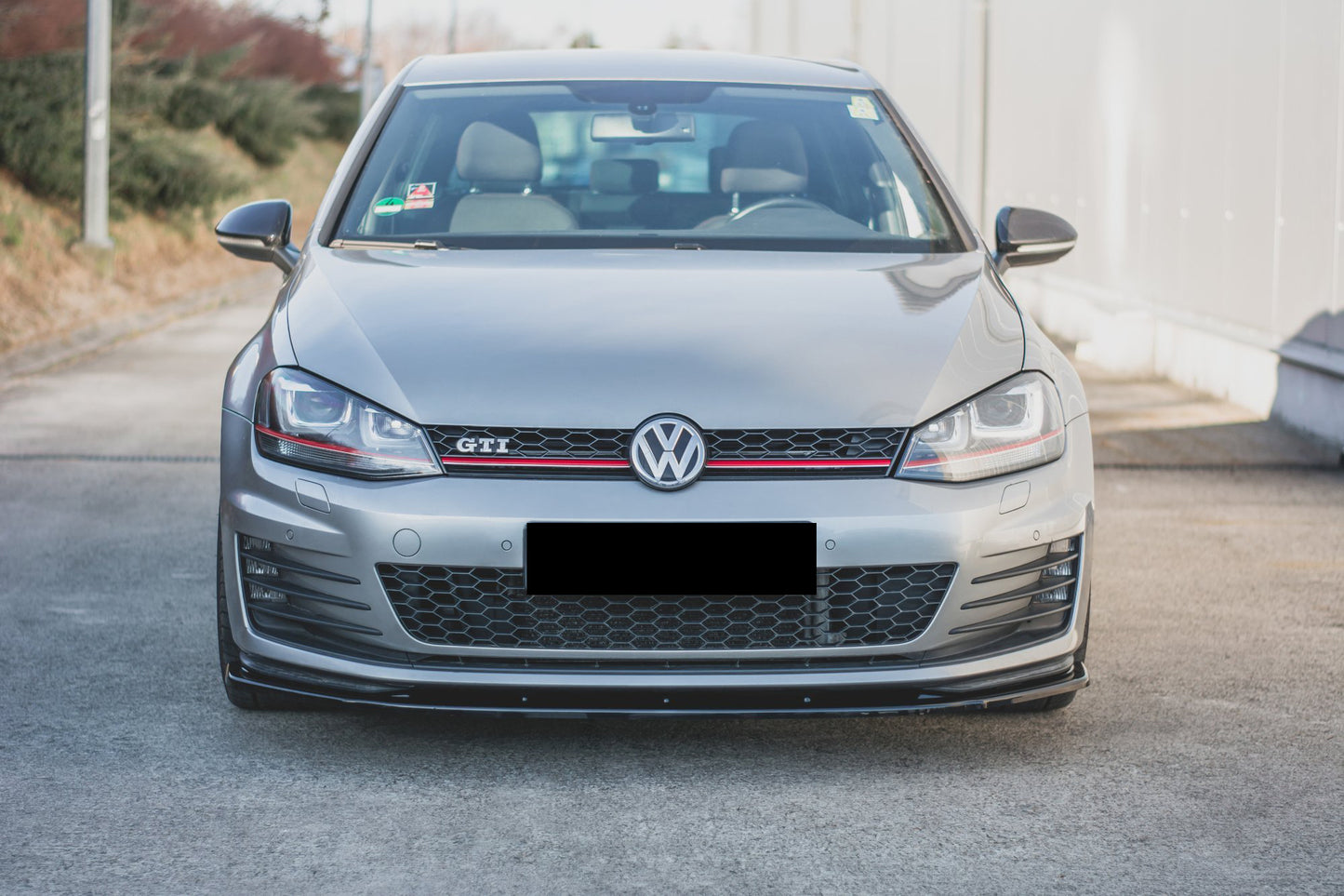 FRONT BUMPER UNDER VW GOLF 7 GTI 2012-2016 ABS BLACK SPLITTER 0160