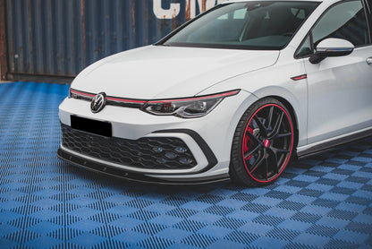 SPLITTER VW GOLF 8 VIII GTI UNDER FRONT BUMPER ABS GLOSSY BLACK BLADE