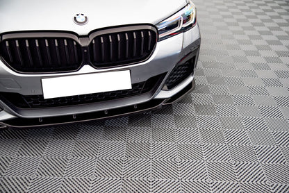 SPLITTER BMW 5 SERIES G30 G31 2020+ UNDER FRONT BUMPER ABS GLOSSY BLACK BLADE