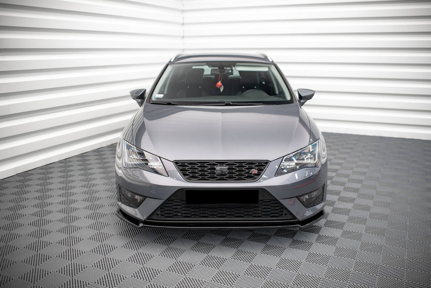 SPLITTER FOR SEAT LEON 2012+ CUPRA FR UNDER FRONT BUMPER GLOSSY BLACK 0316