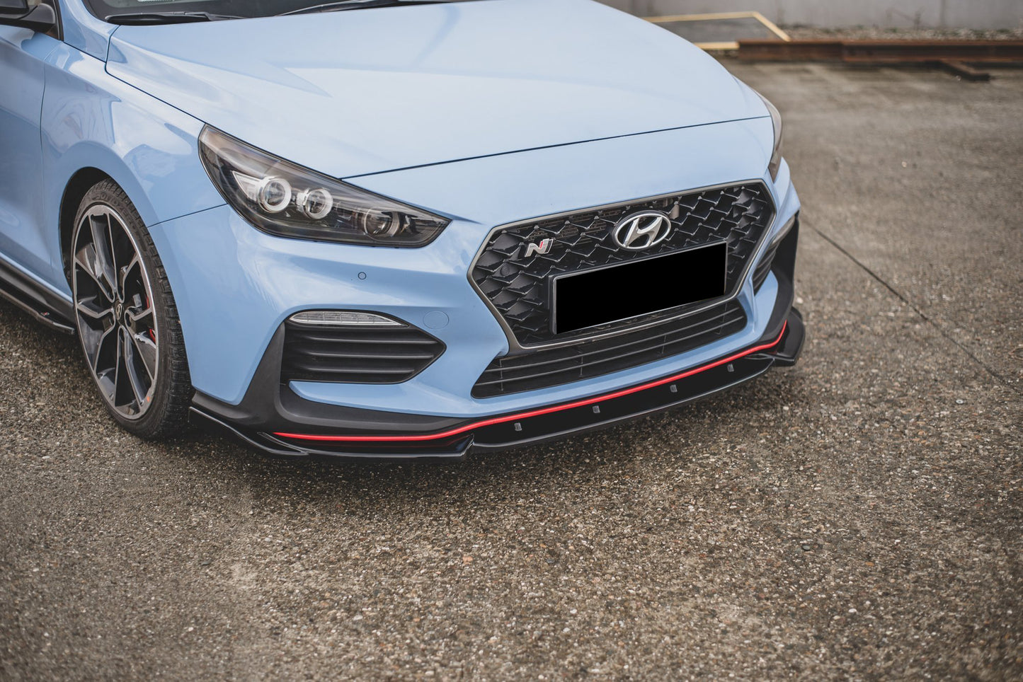 FRONT BUMPER UNDER HYUNDAI I30 N MK3 2017+ ABS GLOSS BLACK SPLITTER 0207
