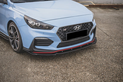 FRONT BUMPER UNDER HYUNDAI I30 N MK3 2017+ ABS GLOSS BLACK SPLITTER 0207