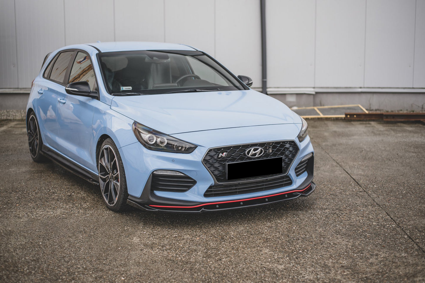 FRONT BUMPER UNDER HYUNDAI I30 N MK3 2017+ ABS GLOSS BLACK SPLITTER 0207