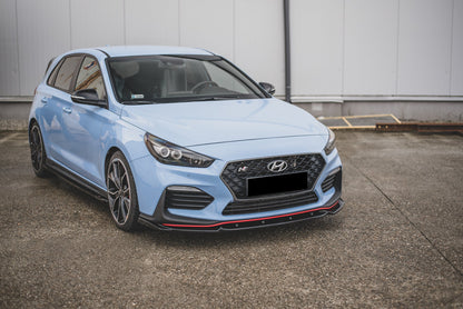 FRONT BUMPER UNDER HYUNDAI I30 N MK3 2017+ ABS GLOSS BLACK SPLITTER 0207