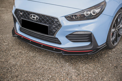 FRONT BUMPER UNDER HYUNDAI I30 N MK3 2017+ ABS GLOSS BLACK SPLITTER 0207