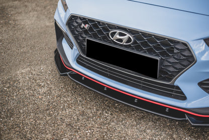 FRONT BUMPER UNDER HYUNDAI I30 N MK3 2017+ ABS GLOSS BLACK SPLITTER 0207
