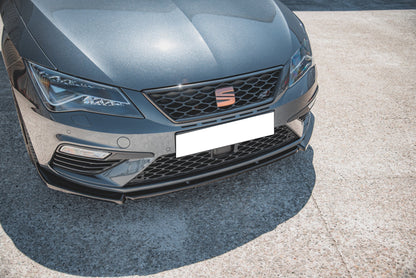 SPLITTER FOR SEAT LEON 2017+ CUPRA FR UNDER FRONT BUMPER BLACK