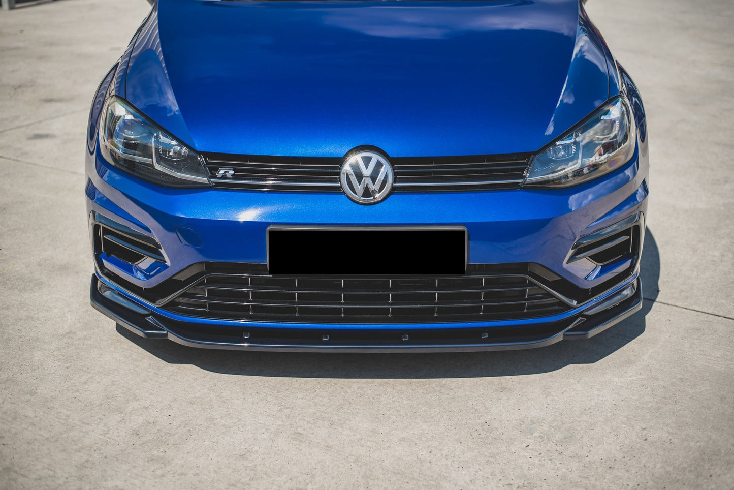 FRONT BUMPER UNDER VW GOLF 7.5 RLINE R 2017-2019 ABS BLACK SPLITTER 0157