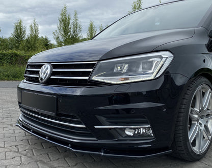 VW CADDY IV 4 2015+ FRONT BUMPER LIP GLOSSY ABS SPLITTER