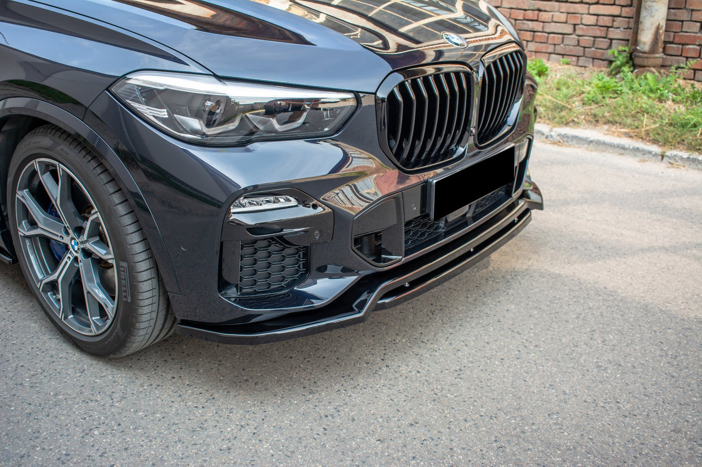 SPLITTER BMW X5 G05 M UNDER FRONT BUMPER ABS GLOSSY BLACK BLADE
