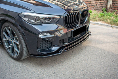 SPLITTER BMW X5 G05 M UNDER FRONT BUMPER ABS GLOSSY BLACK BLADE