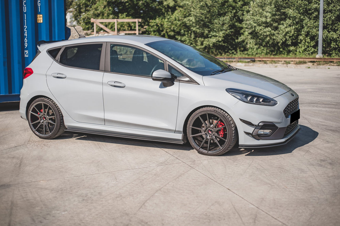 FORD FIESTA MK8 VII SPLITTER UNDER SIDE SKIRTS ABS GLOSS BLACK 0070