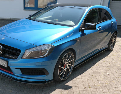 MERCEDES CLASSE A W176 FLAPS SOTTO MINIGONNE ABS NERO LUCIDO SPLITTER