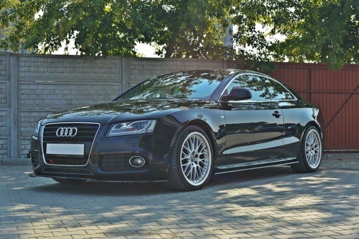 FLAPS UNDER SIDE SKIRTS AUDI A5 COUPE ABS GLOSSY BLACK 0129