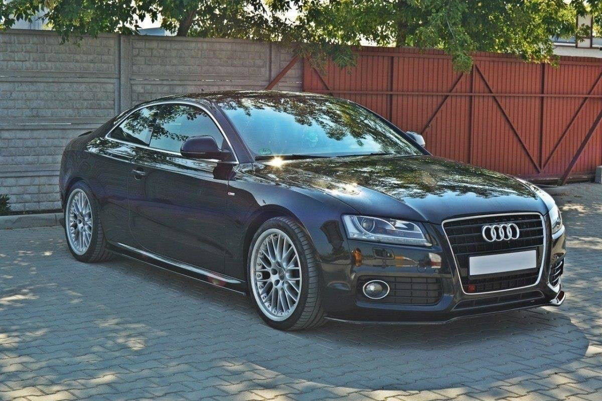 FLAPS UNDER SIDE SKIRTS AUDI A5 COUPE ABS GLOSSY BLACK 0129