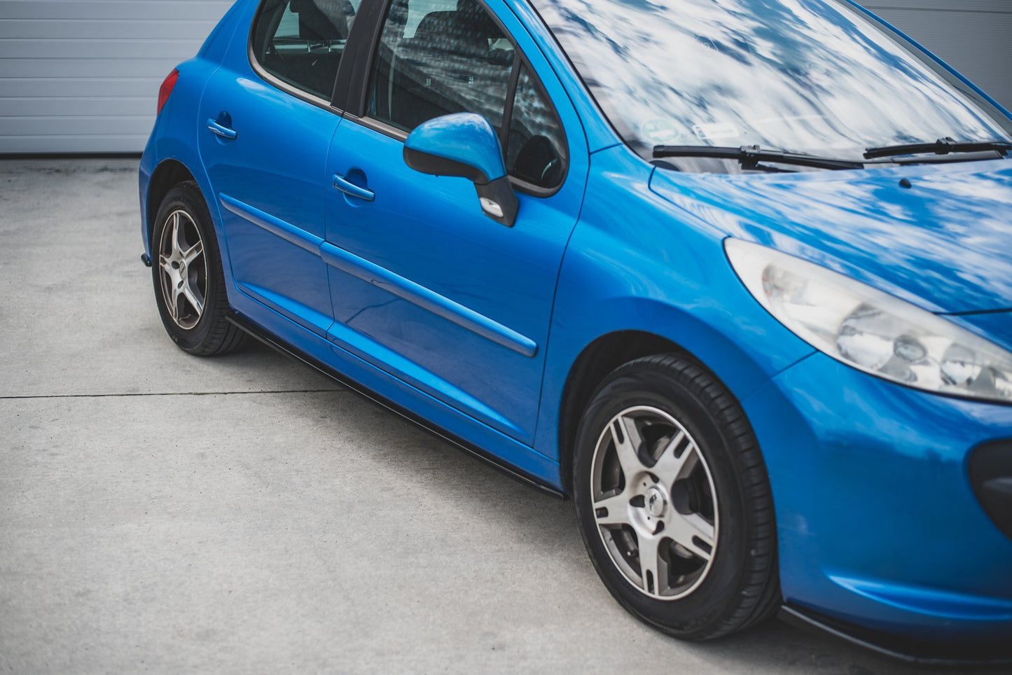 PEUGEOT 207 SPLITTER UNDER SIDE SKIRTS ABS GLOSSY BLACK 0070