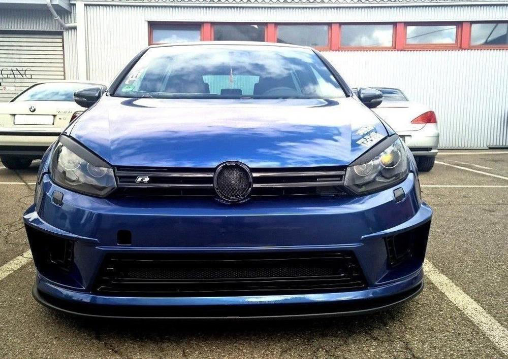 SPLITTER SOTTO PARAURTI ANTERIORE PER VW GOLF 6 VI 2008-2012 ABS NERO LUCIDO