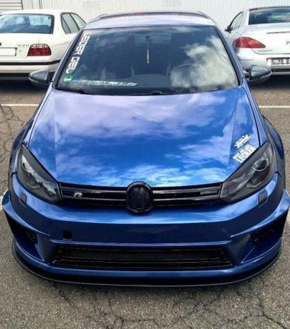 SPLITTER SOTTO PARAURTI ANTERIORE PER VW GOLF 6 VI 2008-2012 ABS NERO LUCIDO