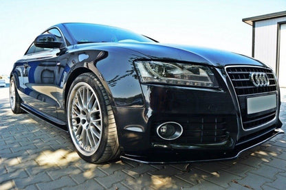 FLAPS UNDER SIDE SKIRTS AUDI A5 COUPE ABS GLOSSY BLACK 0129