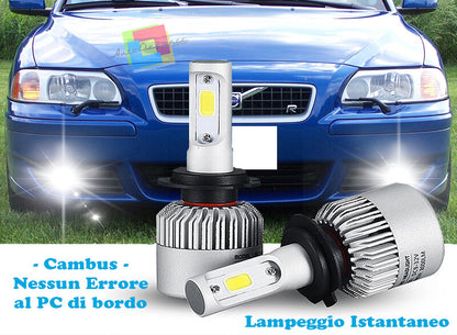 LAMPADE FENDINEBBIA A LED CREE VOLVO V70 2000-2007 CAMBUS BIANCO GHIACCIO