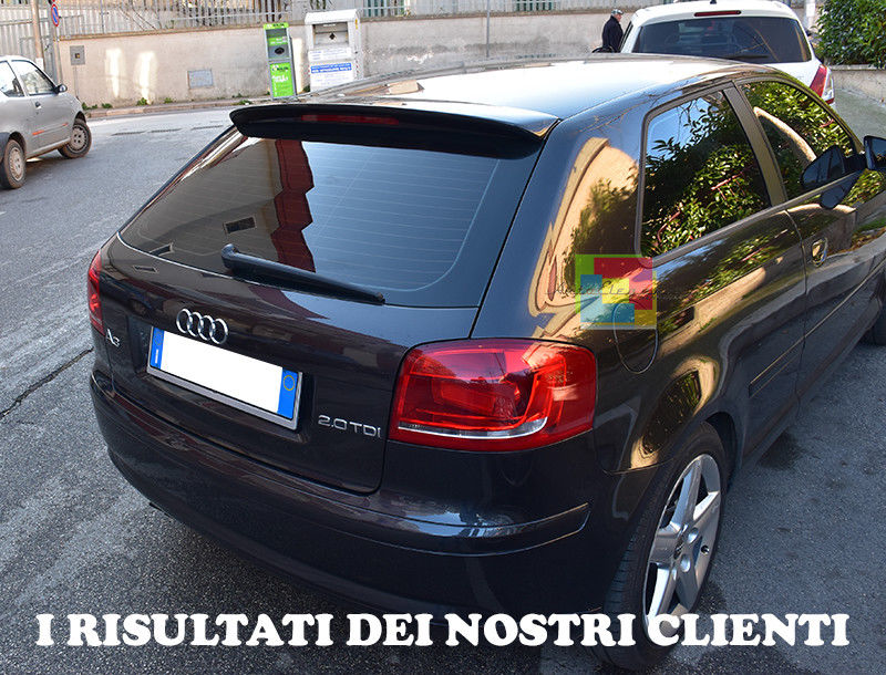 SPOILER POSTERIORE SUL TETTO AUDI A3 8P 2003 - 2012 3 PORTE LOOK S-LINE S3 ABS