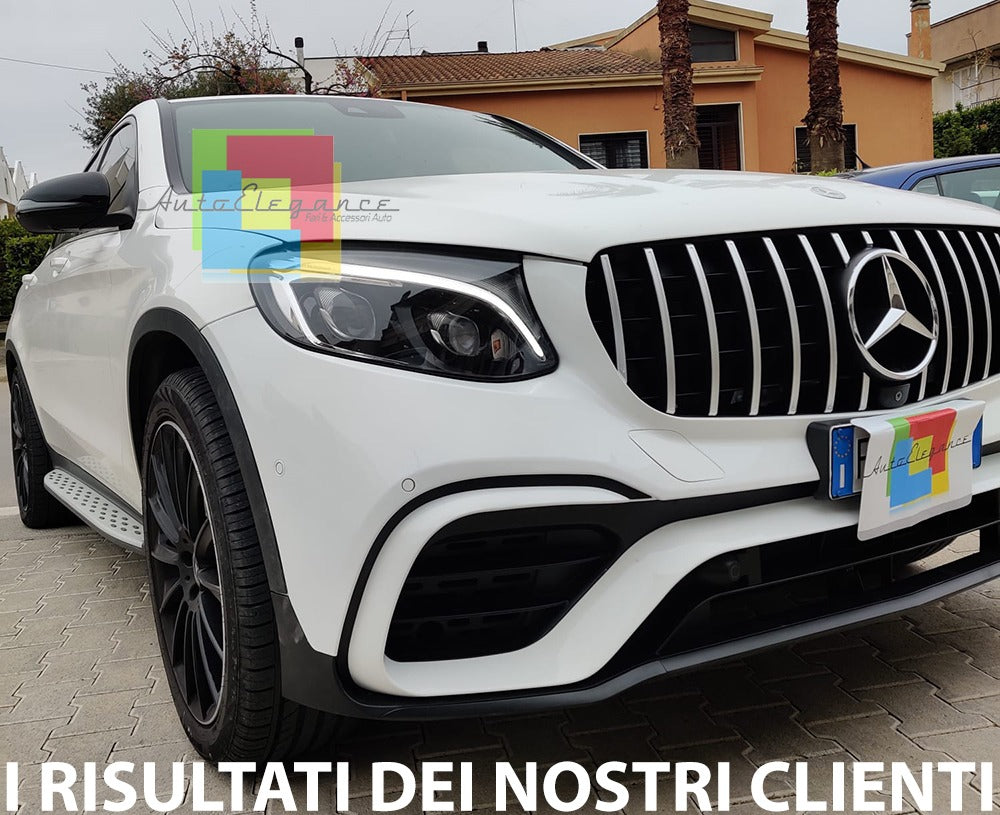 GRIGLIA ANTERIORE MERCEDES GLC C253 X253 15-18 PROFILI CROMATI PANAMERICA