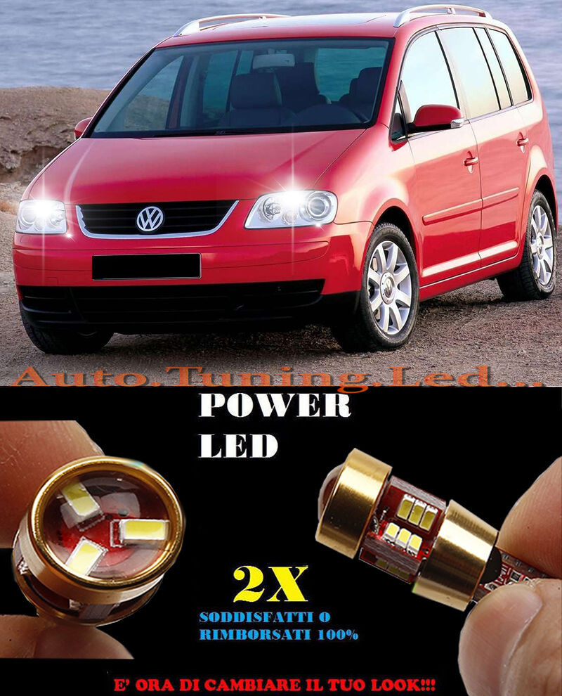 LUCI POSIZIONE VW TOURAN 2003-2010 T10 BIANCO 27 LED SUPER QUALITA