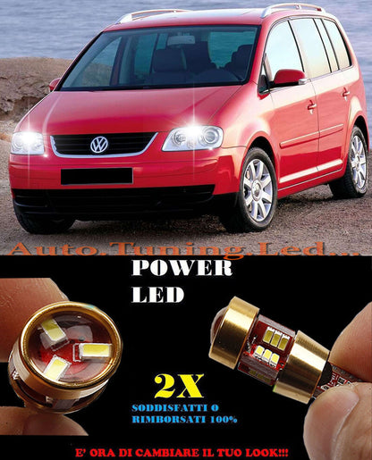 LUCI POSIZIONE VW TOURAN 2003-2010 T10 BIANCO 27 LED SUPER QUALITA