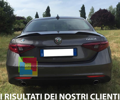 ALFA ROMEO GIULIA 2015+ FAST DESIGN HOOD SPOILER IN GLOSSY BLACK ABS
