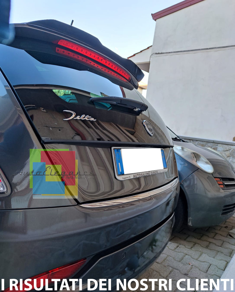 LANCIA DELTA 2008+ SPOILER POSTERIORE TETTO AGGIUNTIVA ALA NERO LUCIDO